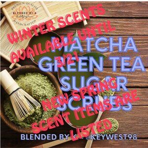 Matcha Green Tea Sugar Scrubs by Blended by K